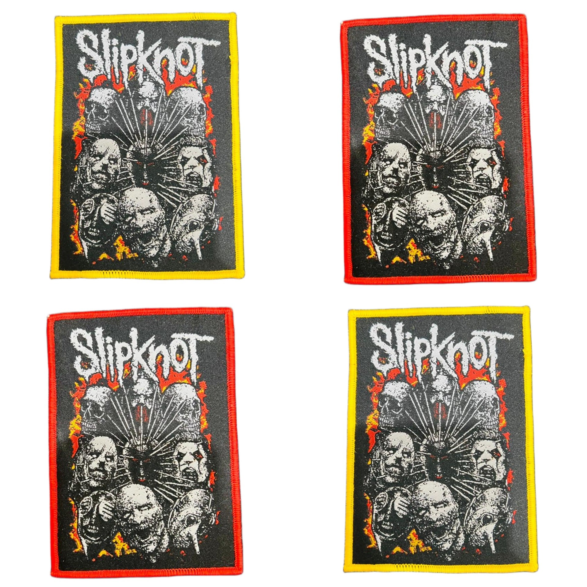 783punx-slipknot-masked-patch-tiss-bordure-rouge image 1