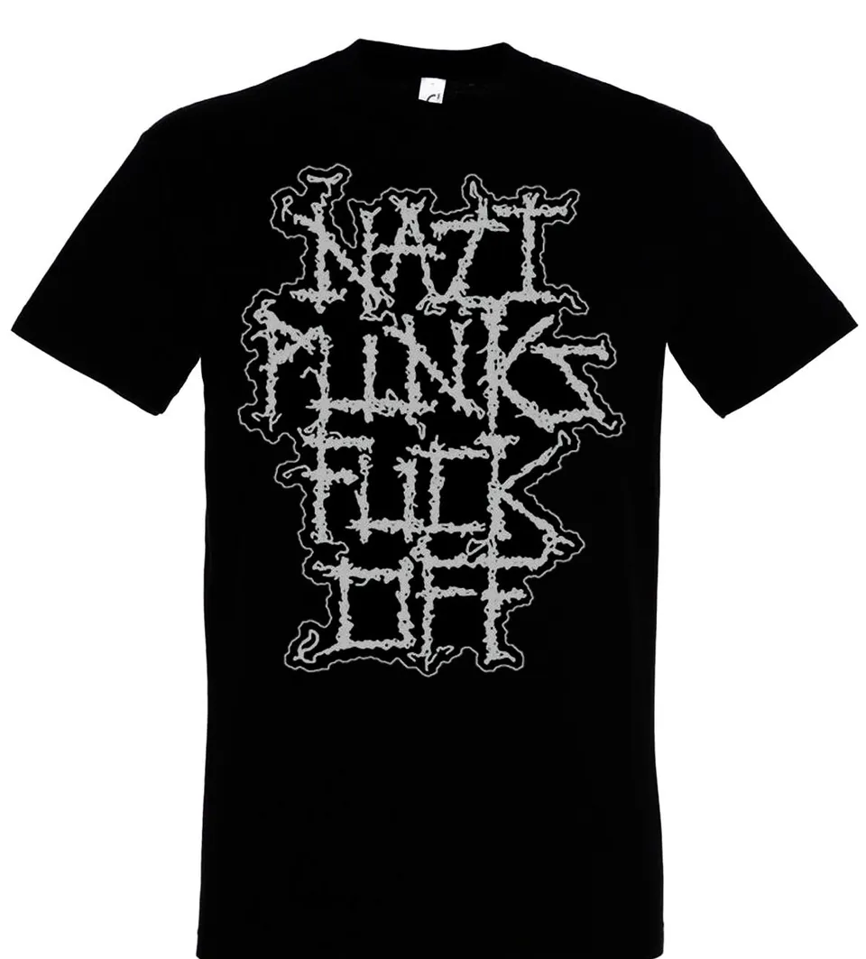 nazi-punks-fuck-off-t-shirt-noir-impression-grise image 1