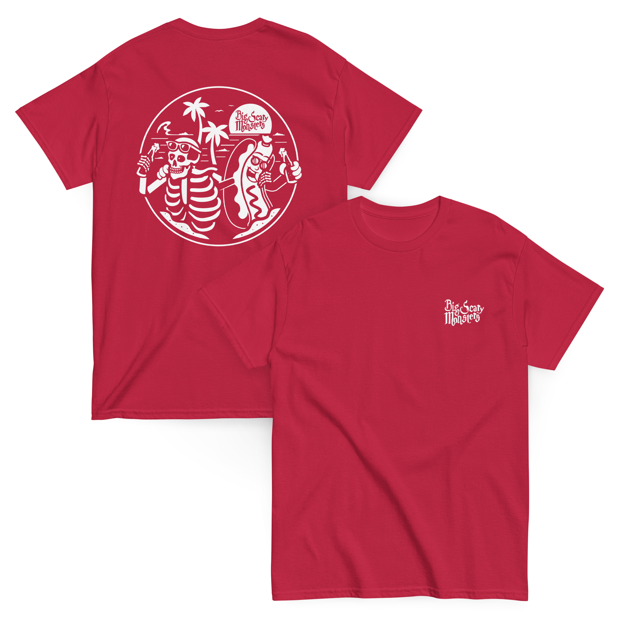 skeleton-hot-dog-t-shirt-bordeaux-coton-dos image 5
