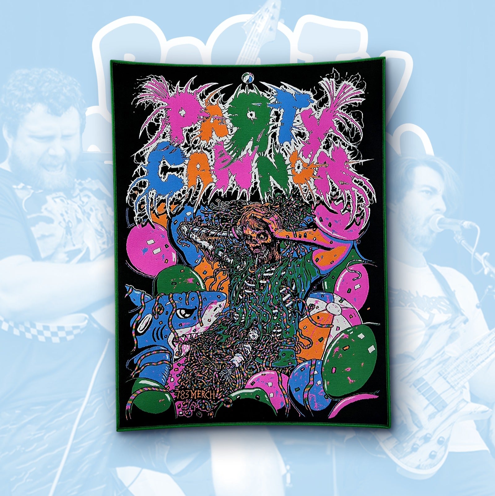 party-cannon-partied-in-half-backpatch-bordure-noire image 6