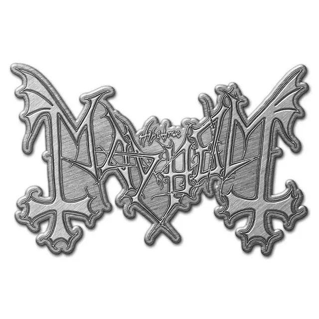 783punx-mayhem-pin-s-mail-badge-black-metal image 1
