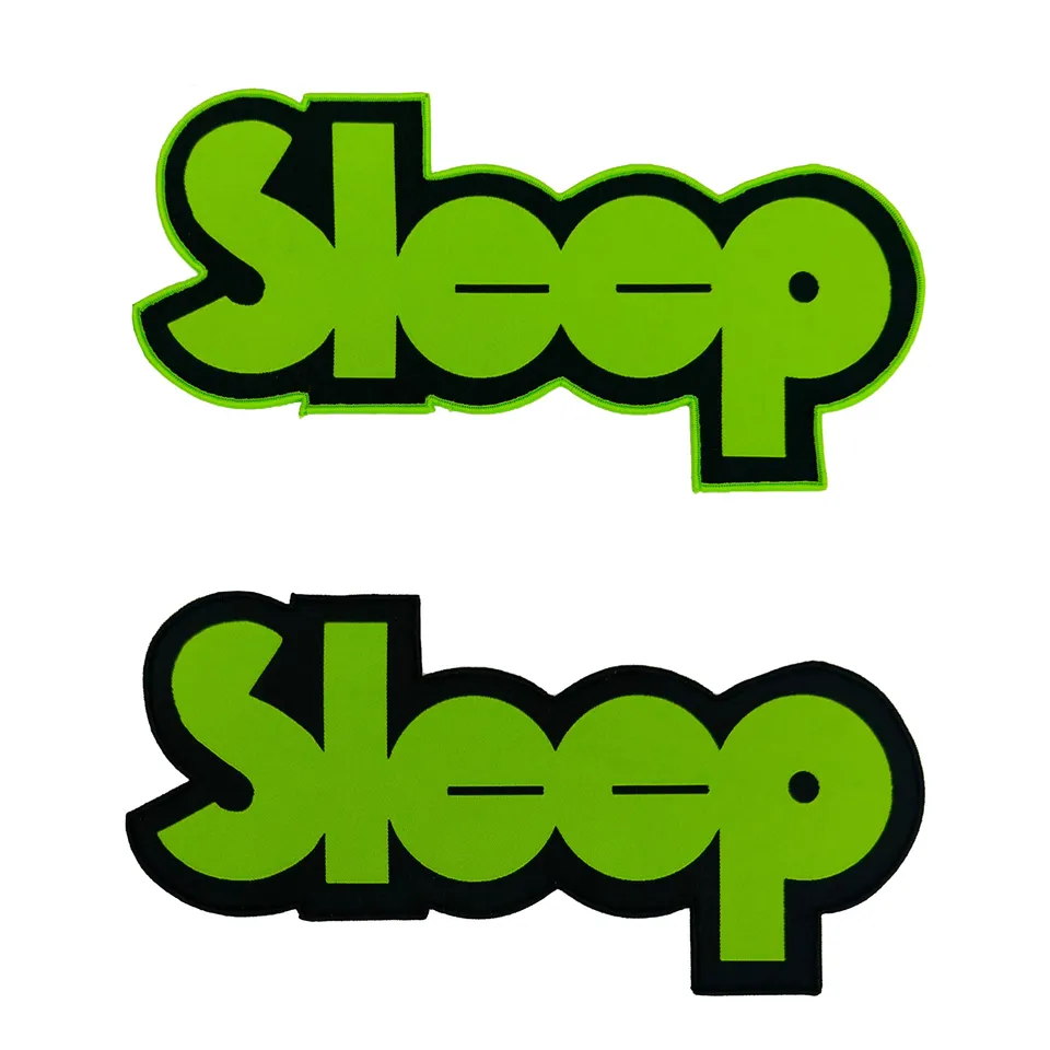 sleep-logo-patch-tiss-oversize-bordure-noire image 1