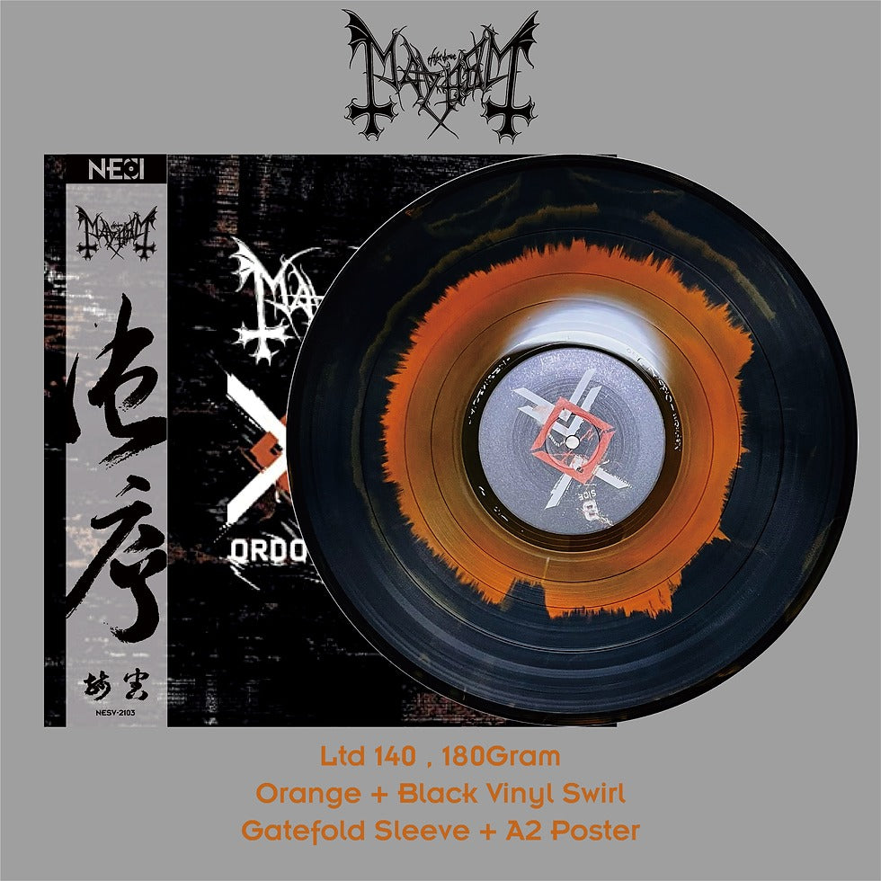 mayhem-ordo-ad-chao-vinyle-lp-orange-noir-dition-chine image 1
