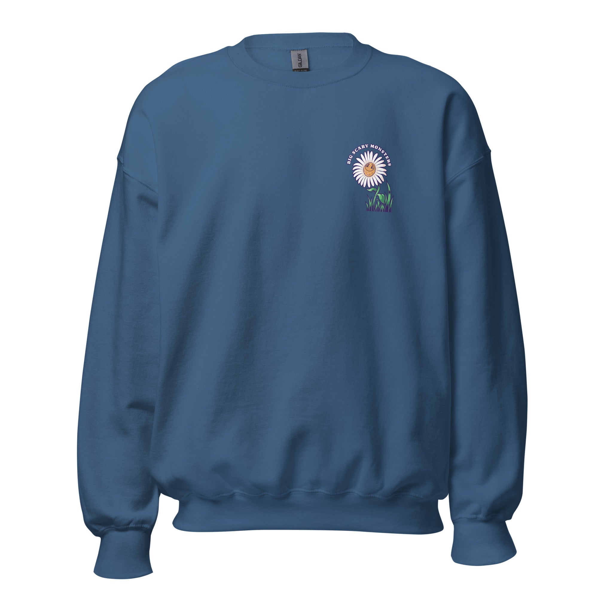 big-scary-monsters-daisy-sweatshirt-noir-poche-marguerite image 4