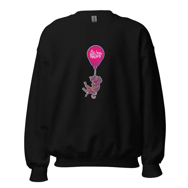 big-scary-monsters-floating-dog-sweatshirt-noir-coton-m image 1