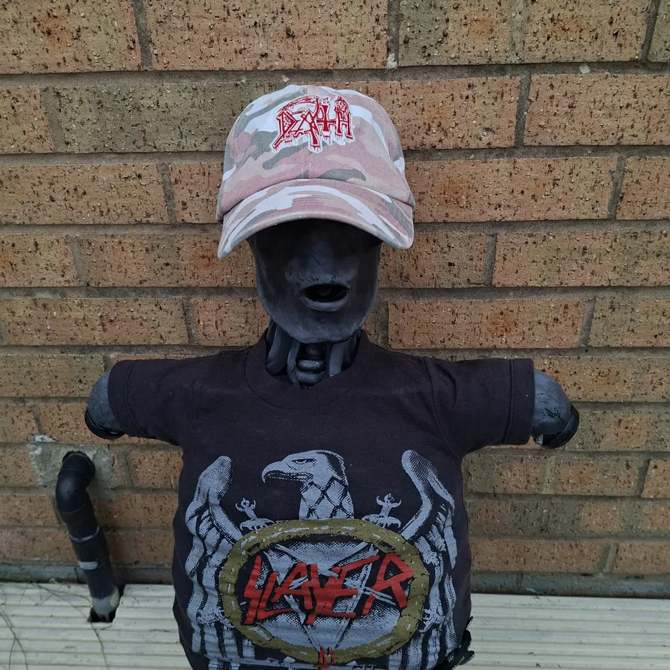 783punx-caps-death-logo-casquette-dad-cap-camo-rose-phosphorescent image 1