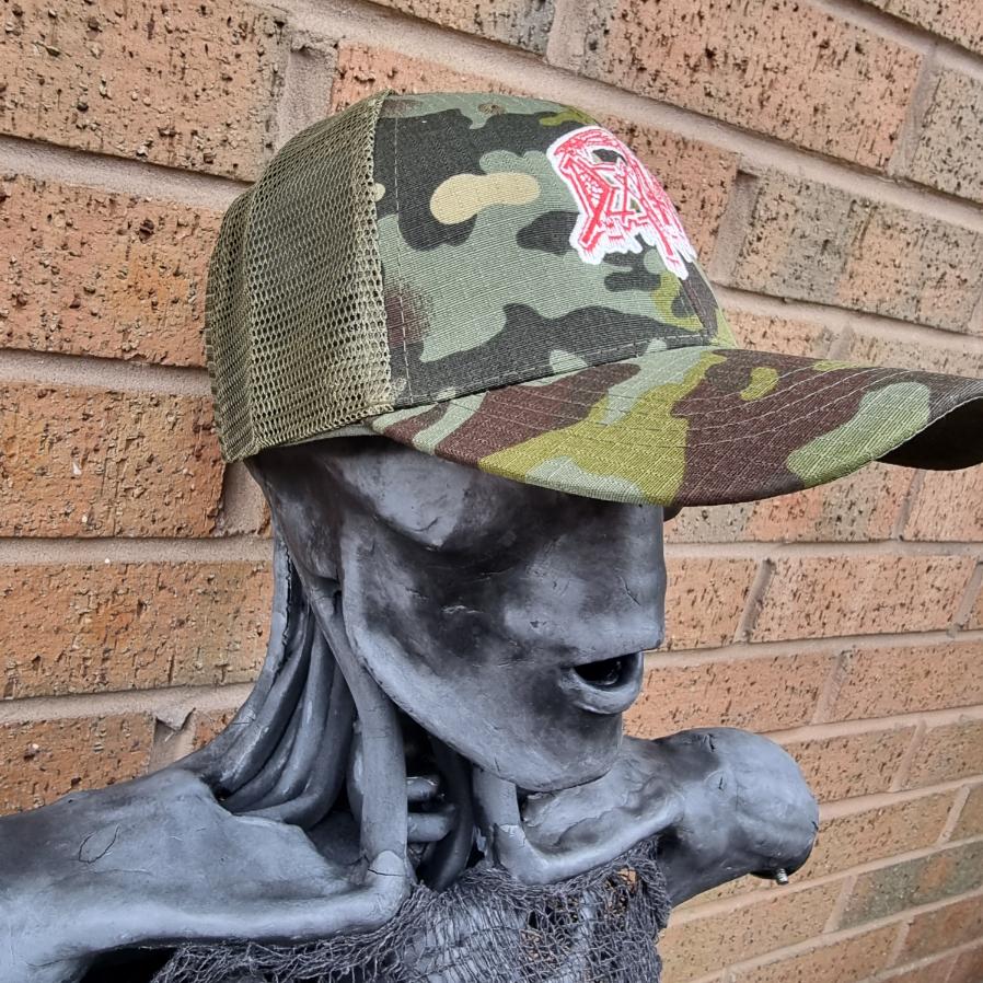 death-logo-casquette-trucker-camo-phosphorescente image 2