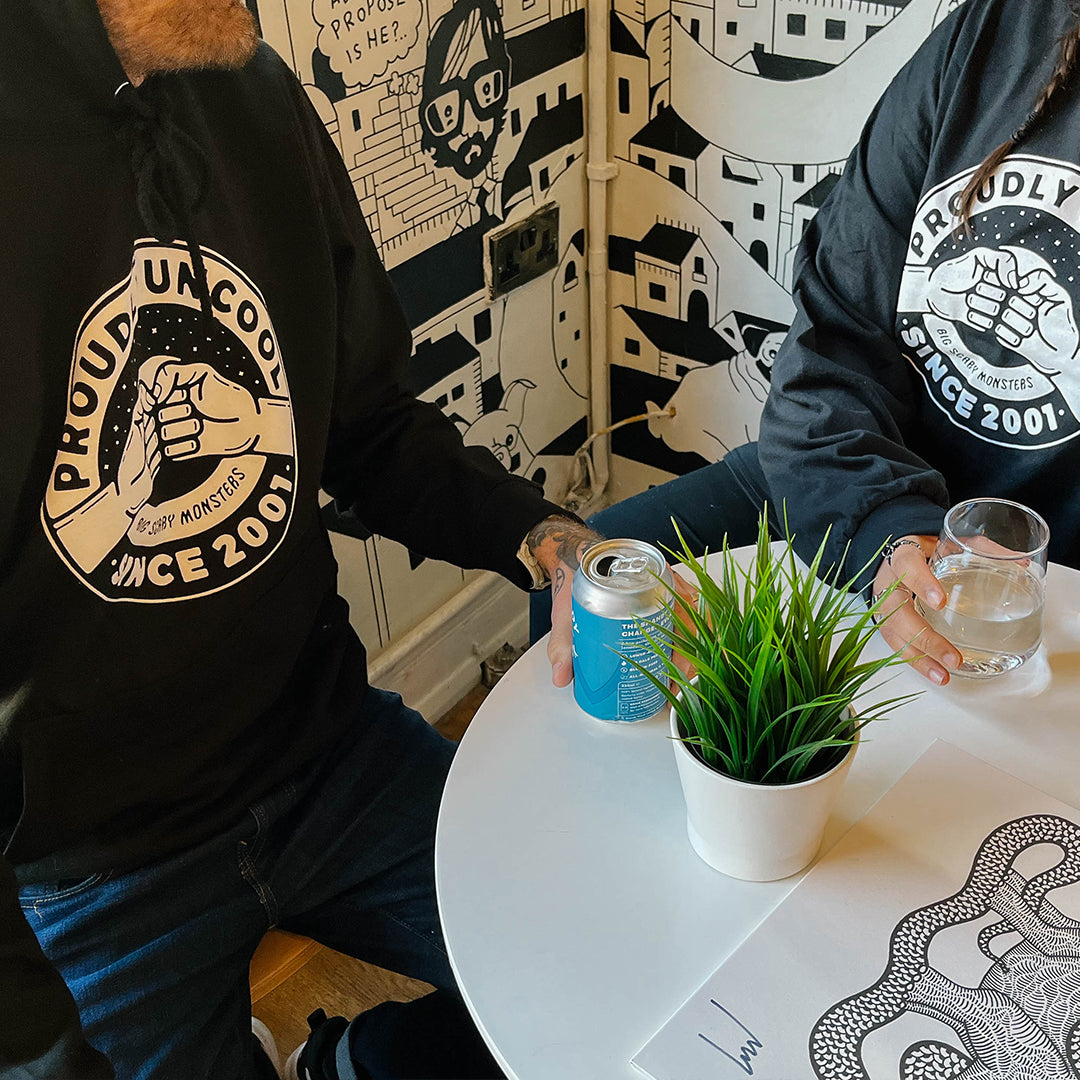 proudly-uncool-hoodie-sweat-capuche-noir-taille-l image 6