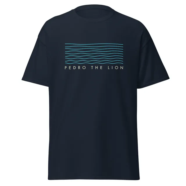 pedro-the-lion-waves-t-shirt-noir-coton-taille-l image 1