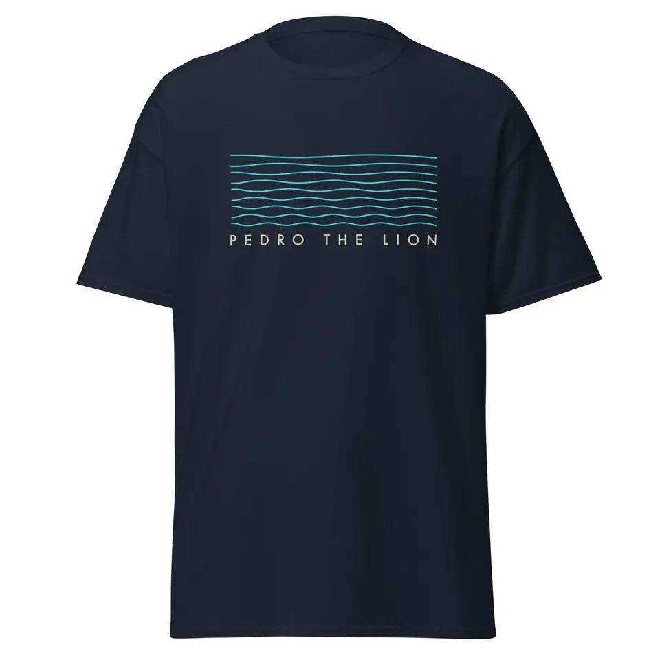 pedro-the-lion-waves-t-shirt-noir-coton-taille-l image 1