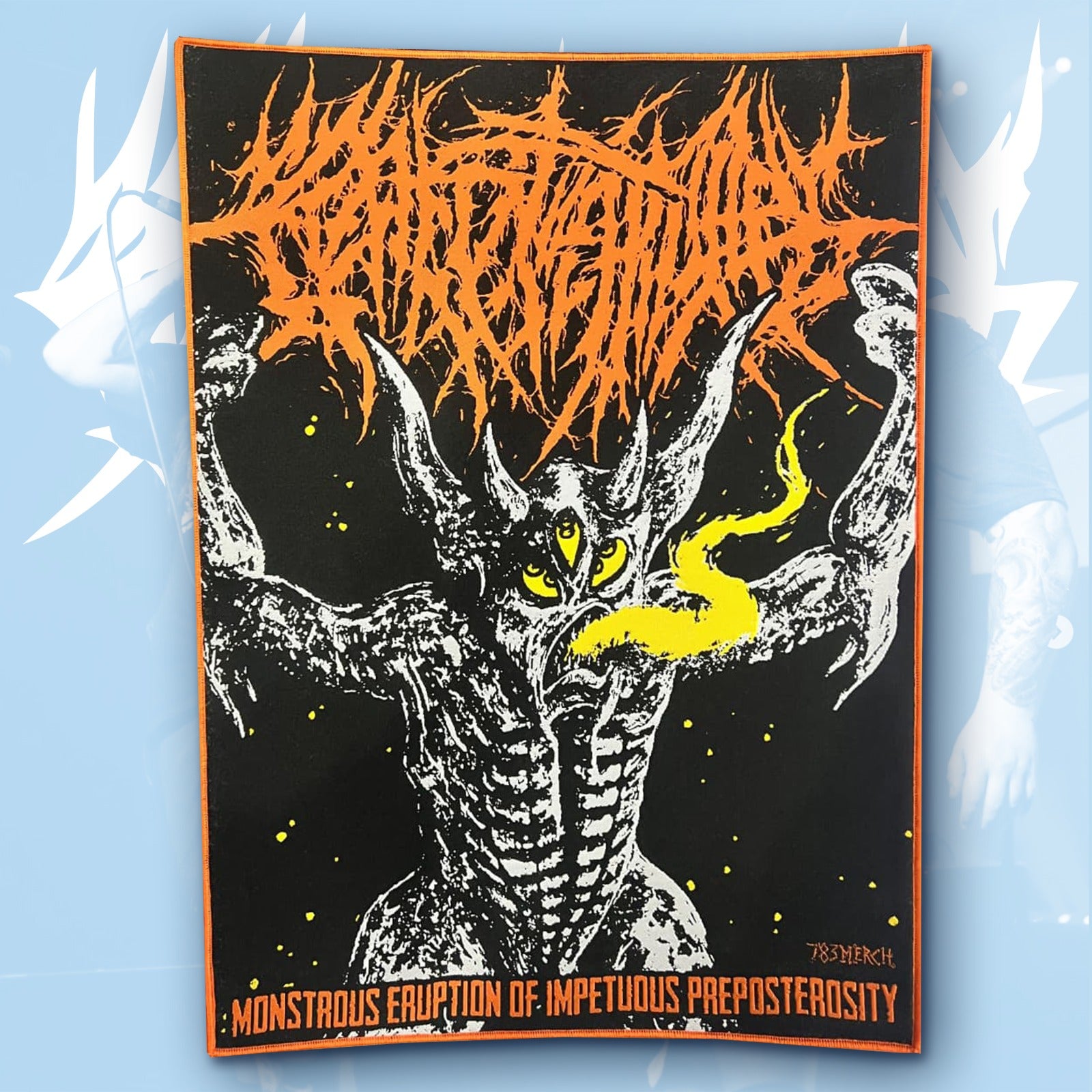 crepitation-monstrous-eruption-backpatch-bordure-noire image 4