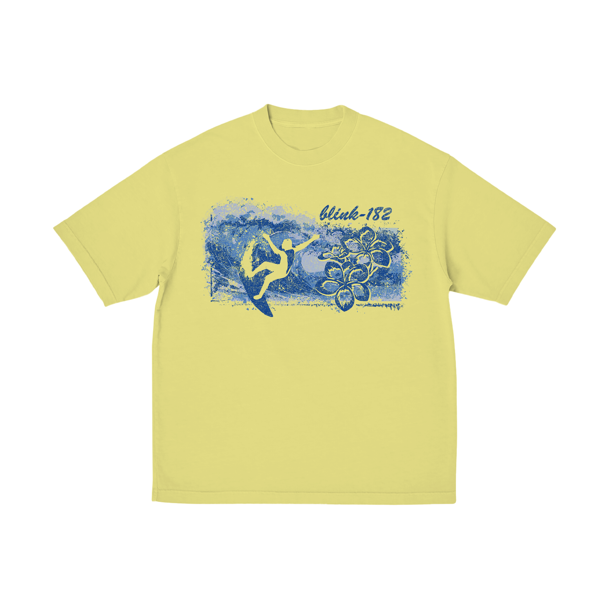 blink-182-boomer-surfing-t-shirt-jaune image 1