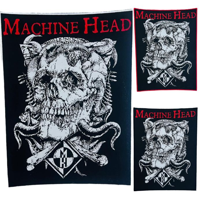 machine-head-burning-red-backpatch-dos-bordure-noire image 1