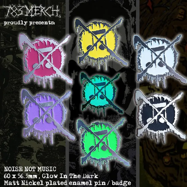 783punx-noise-not-music-pin-s-mail-noir-phosphorescent-60-mm image 1