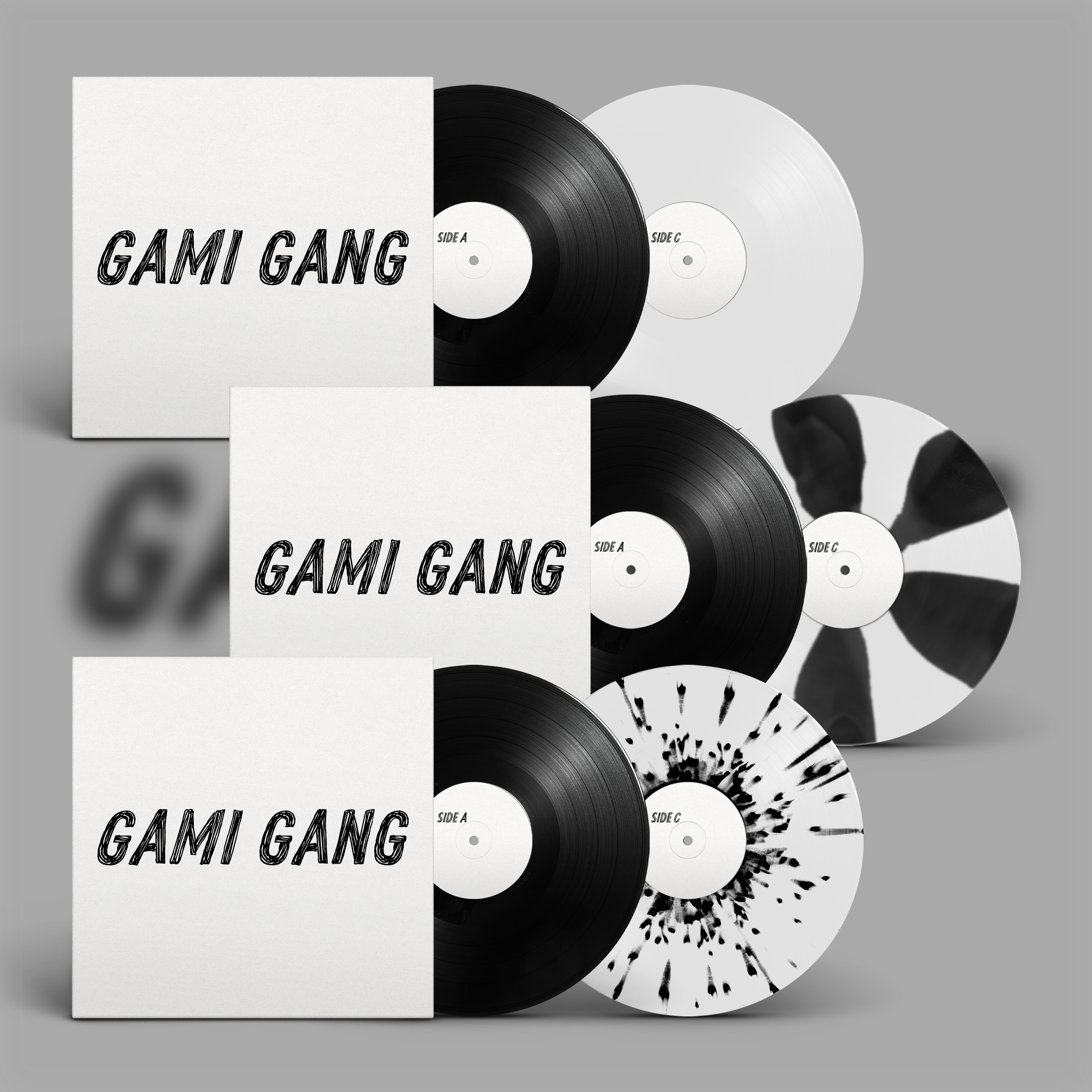 origami-angel-gami-gang-double-vinyle-blanc-splatter image 2