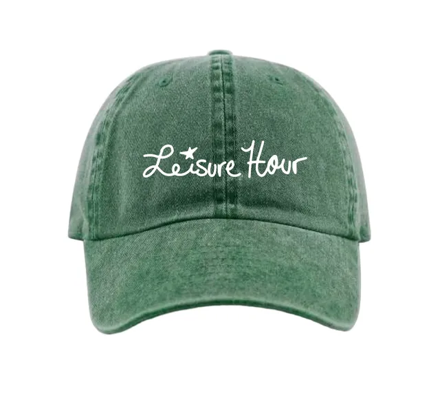 leisure-hour-casquette-brod-e-dad-hat-6-panneaux-noir image 1