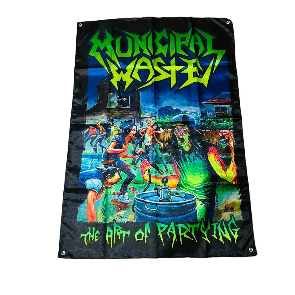 municipal-waste-the-art-of-partying-drapeau-mural-100x70cm image 1