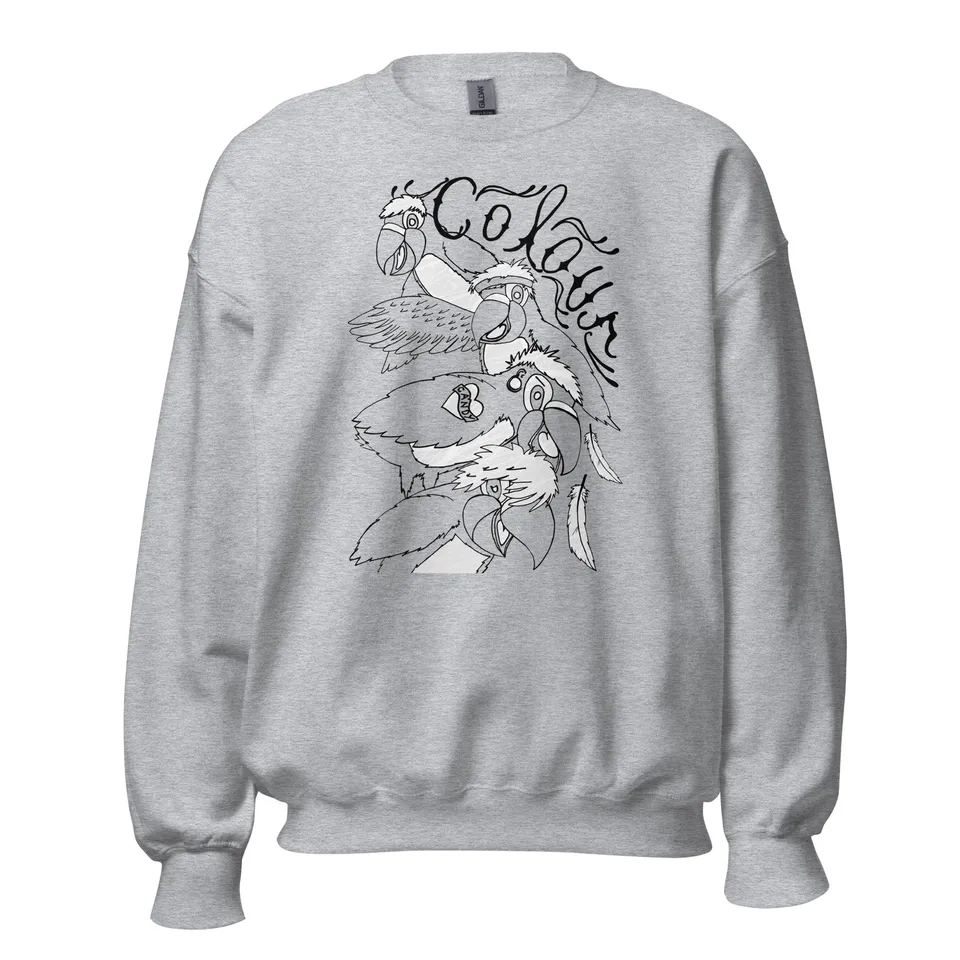 big-scary-monsters-colour-sweatshirt-gris-coton image 1