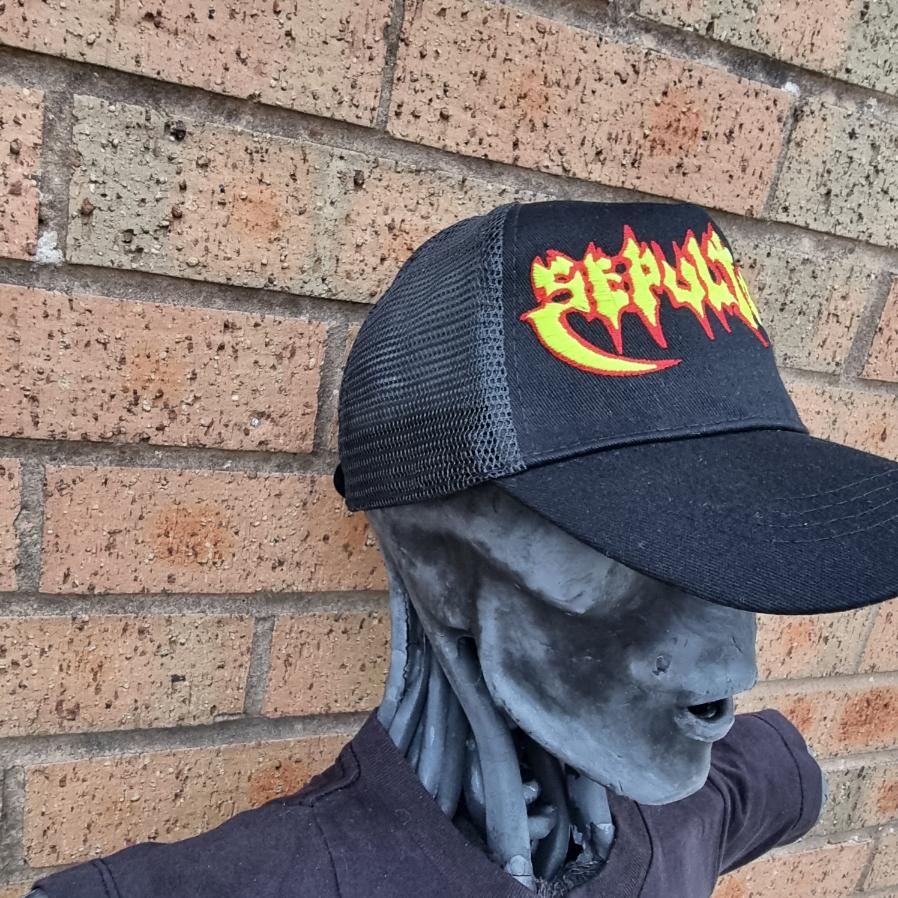 sepultura-old-logo-casquette-trucker-glow-in-the-dark image 3