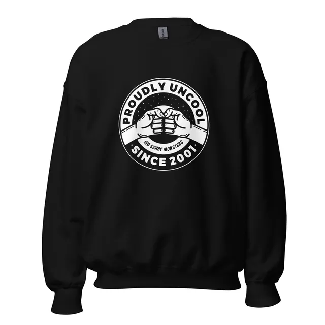 big-scary-monsters-proudly-uncool-sweat-noir-coton image 1