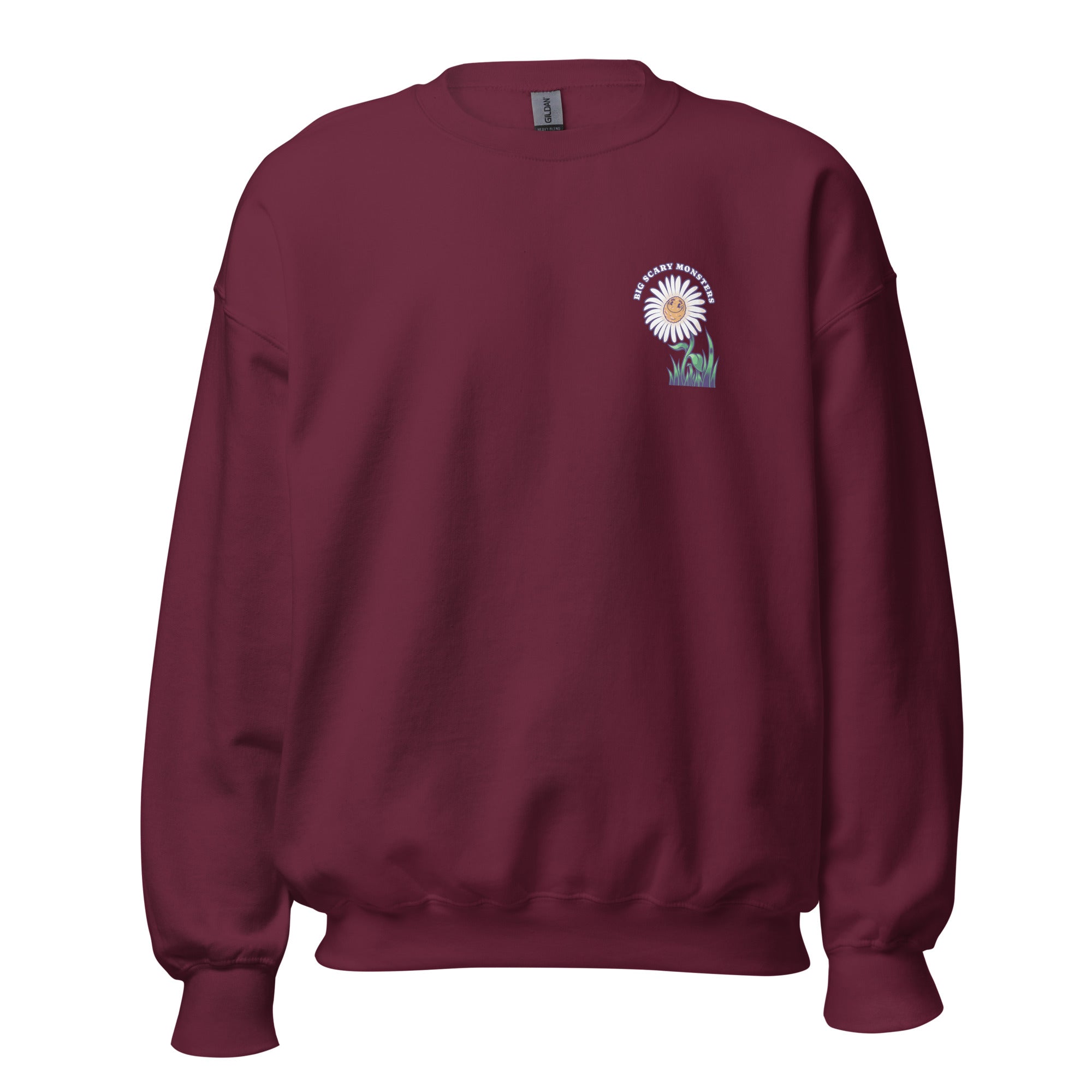 big-scary-monsters-daisy-sweatshirt-noir-poche-marguerite image 3