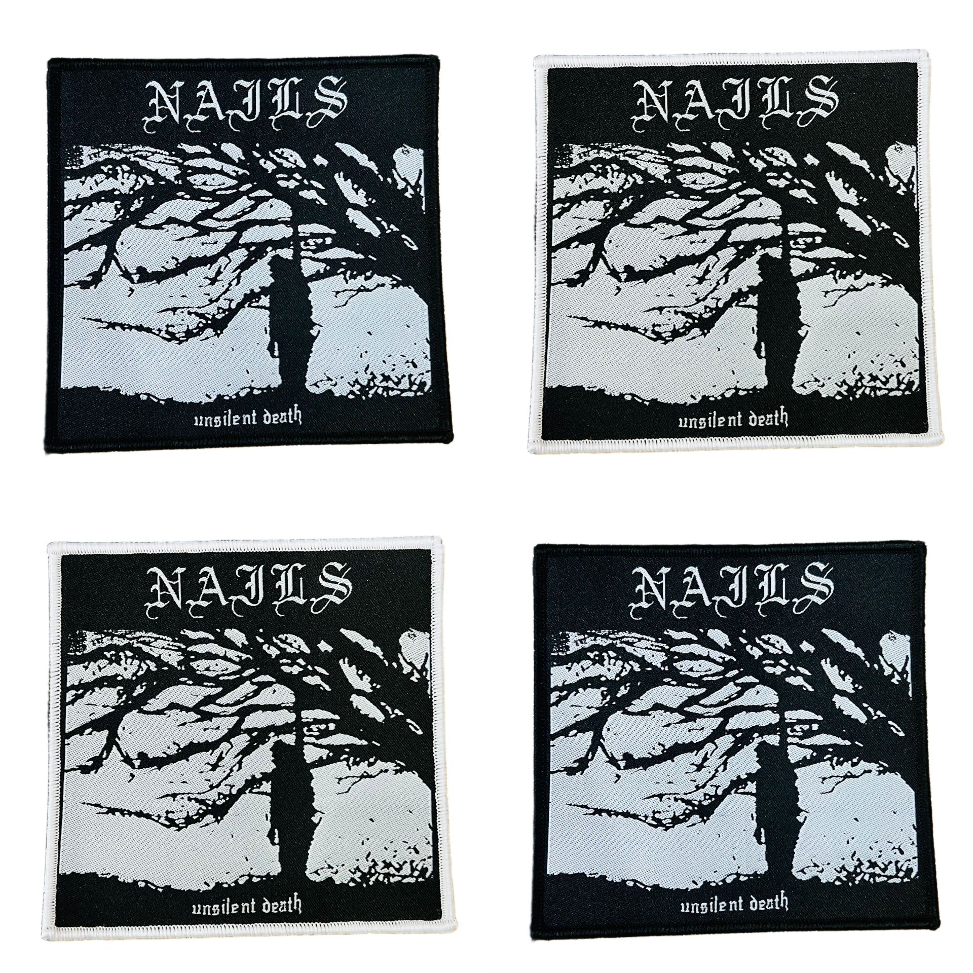 nails-unsilent-death-petit-patch-tiss-bordure-noire image 1
