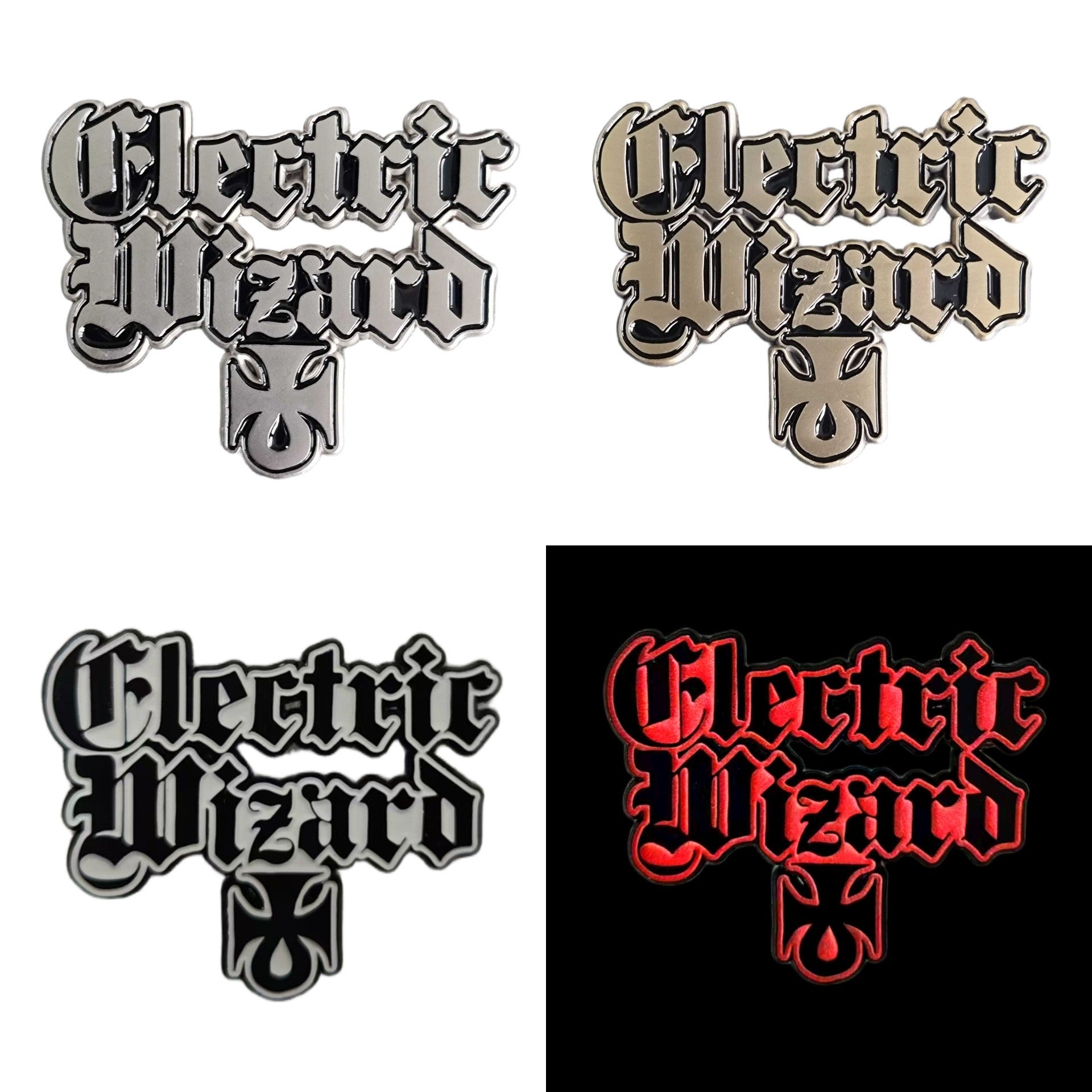 electric-wizard-logo-pin-mail-55mm-nickel-mat-doom image 1