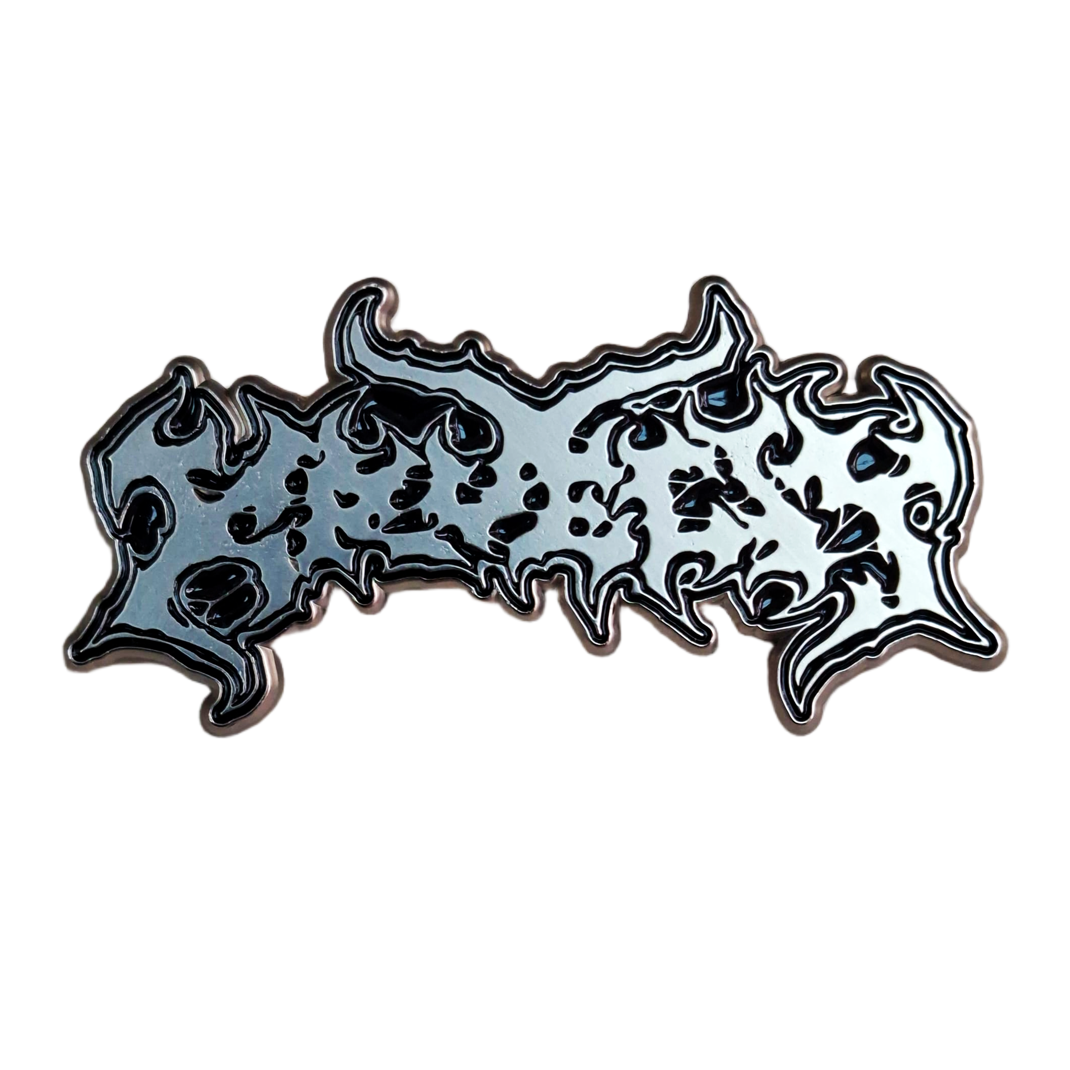 kruelty-pin-s-mail-logo-58-mm-noir-glow-rouge image 3