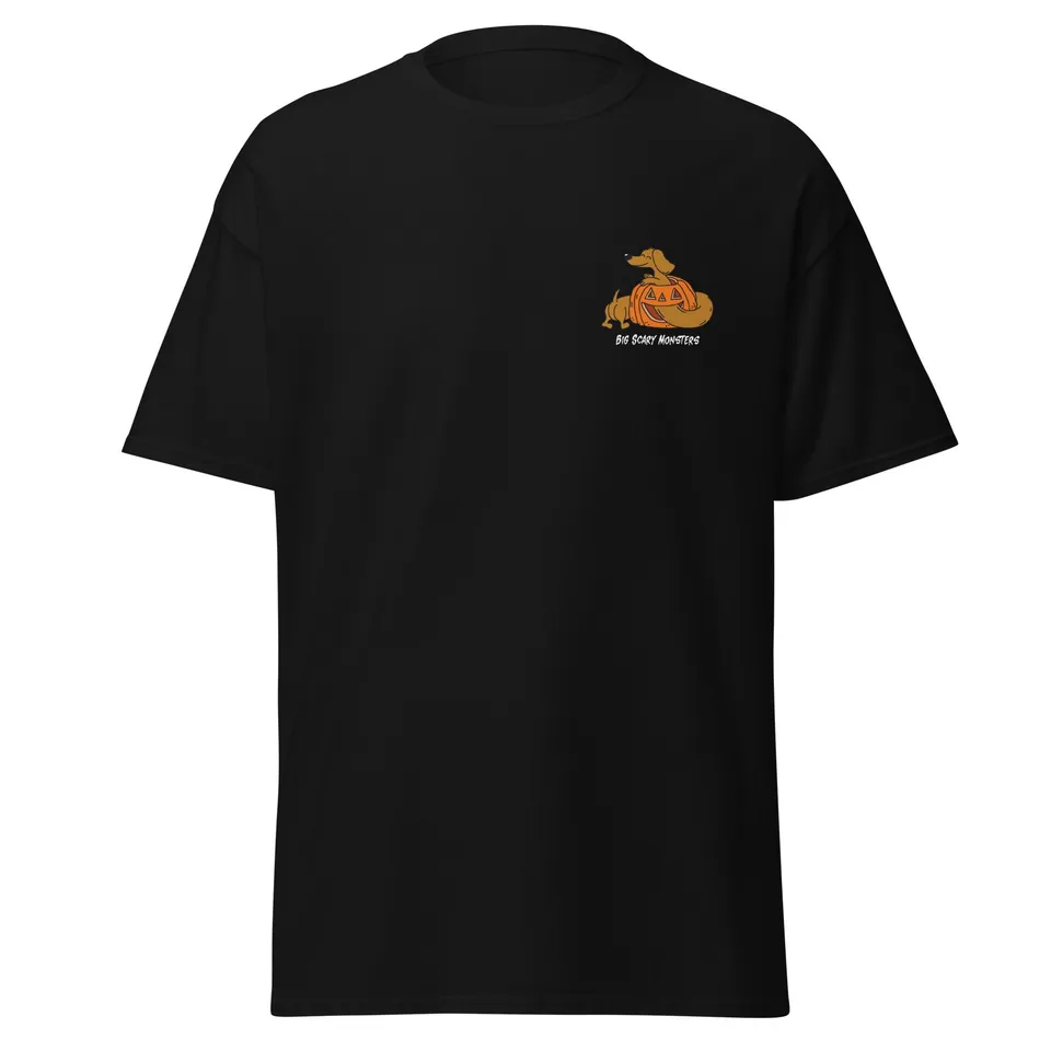 bsm-pumpkin-dog-t-shirt-noir-coton-halloween image 1