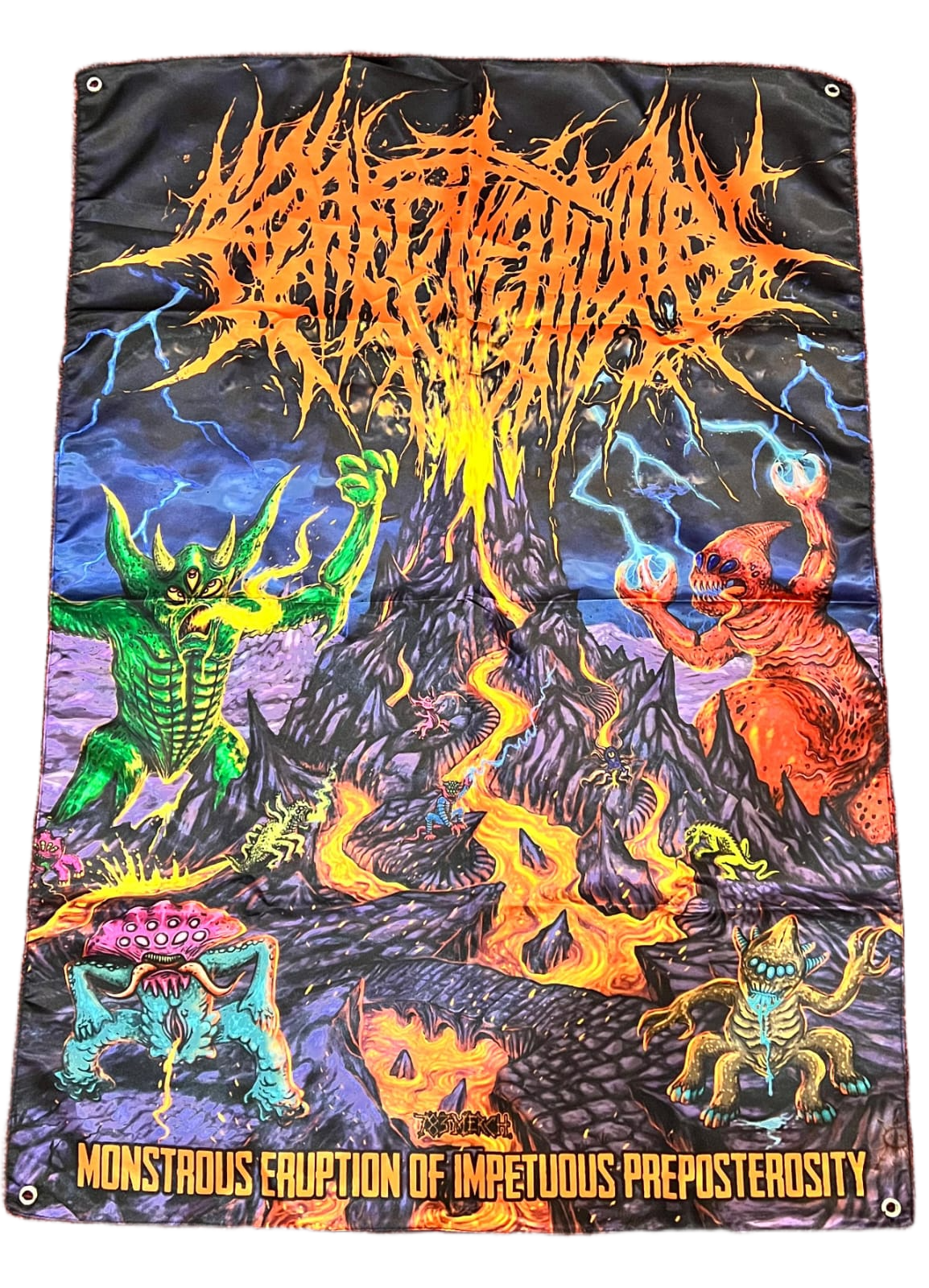 crepitation-monstrous-eruption-drapeau-mural-100x70-cm image 2