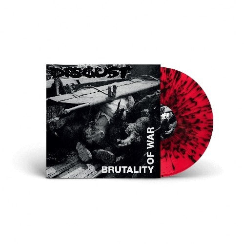 disgust-brutality-of-war-lp-vinyle-splatter-rouge-noir image 1