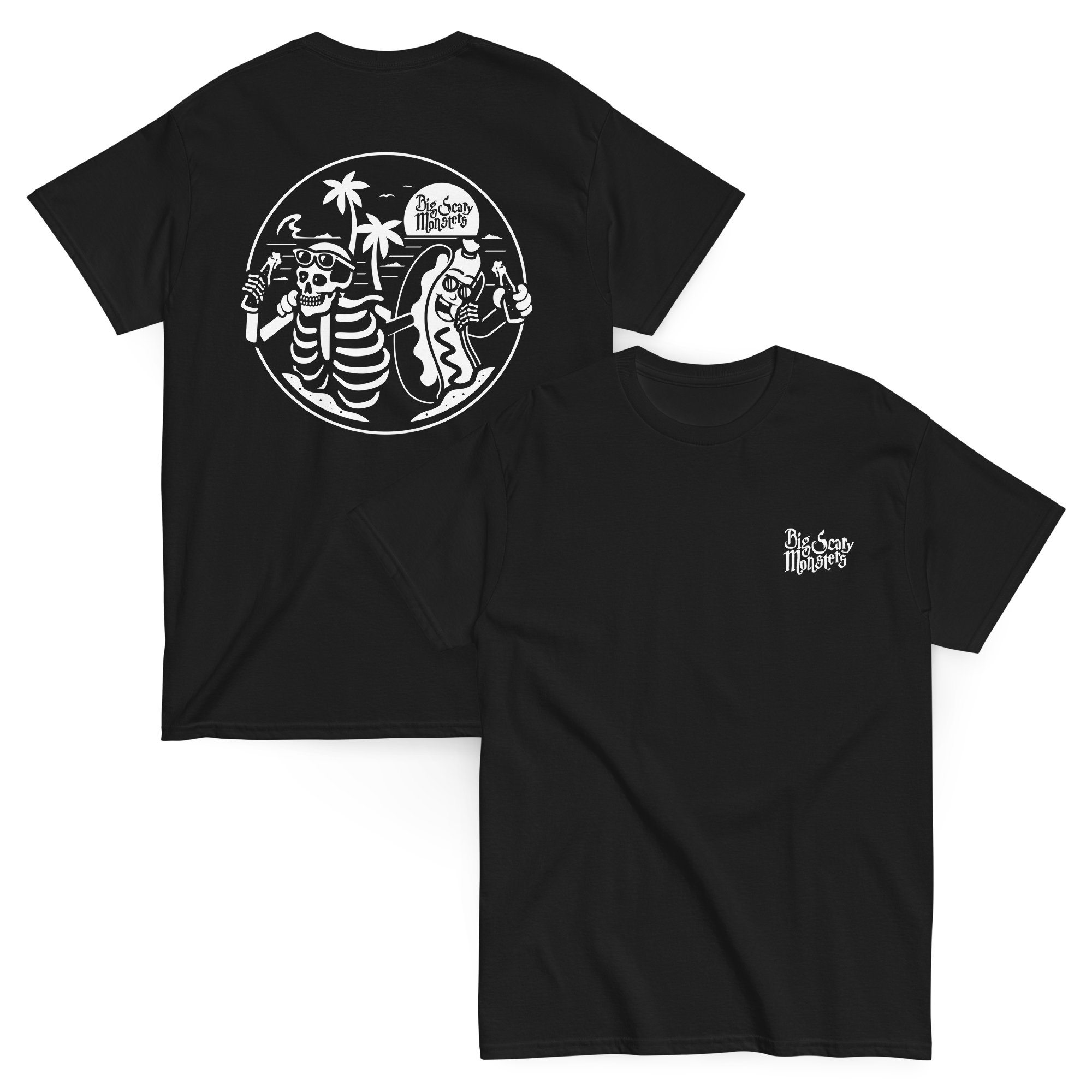 skeleton-hot-dog-t-shirt-bordeaux-coton-dos image 1