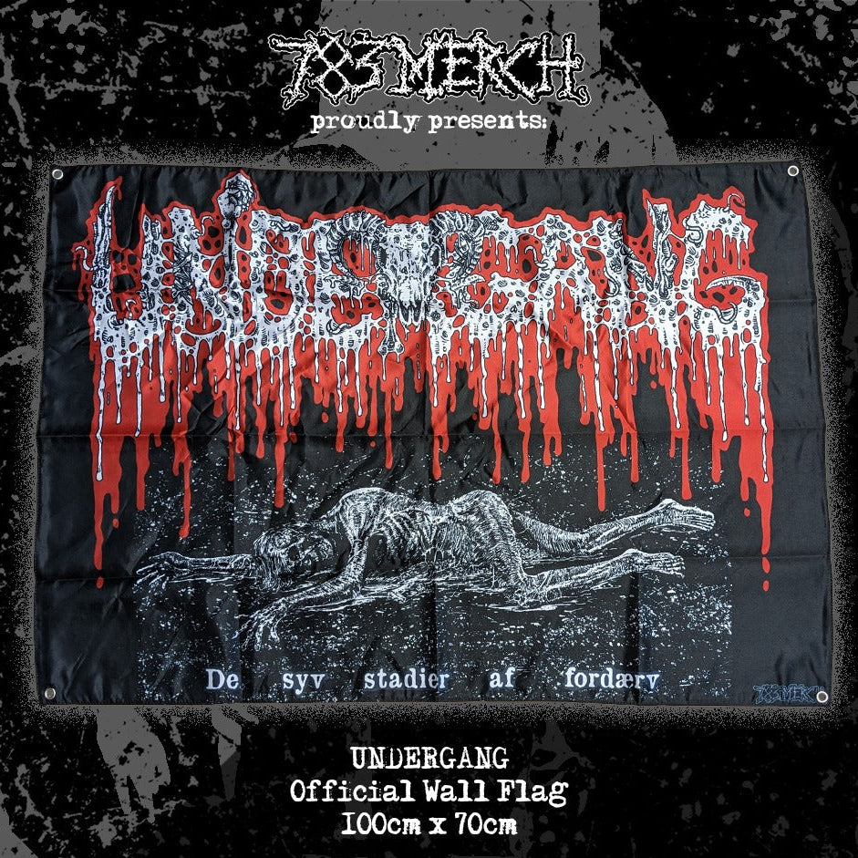 undergang-de-syv-stadier-drapeau-mural-100x70 image 1
