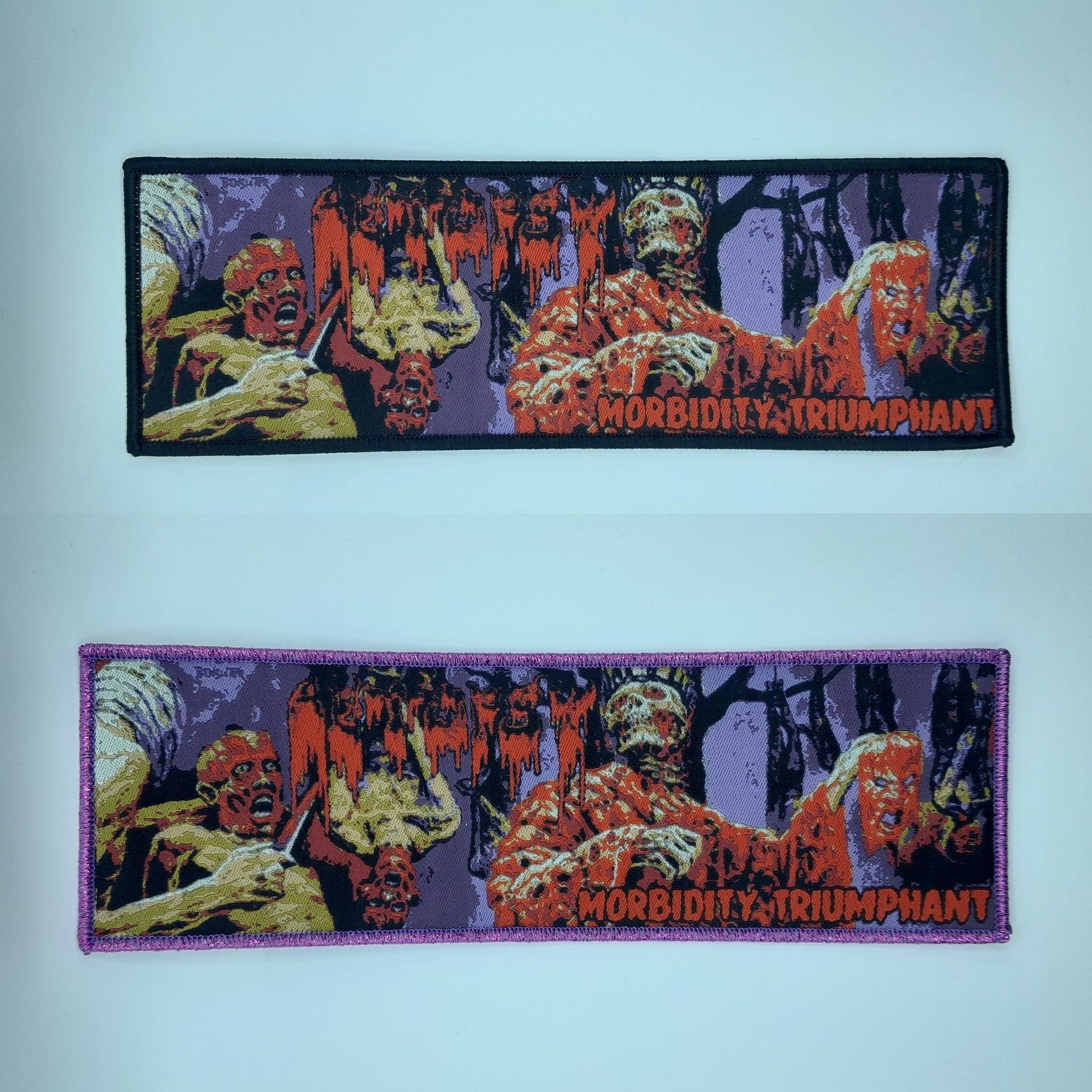 783punx-autopsy-morbidity-triumphant-stripe-patch-cusson-noir-6x20 image 1