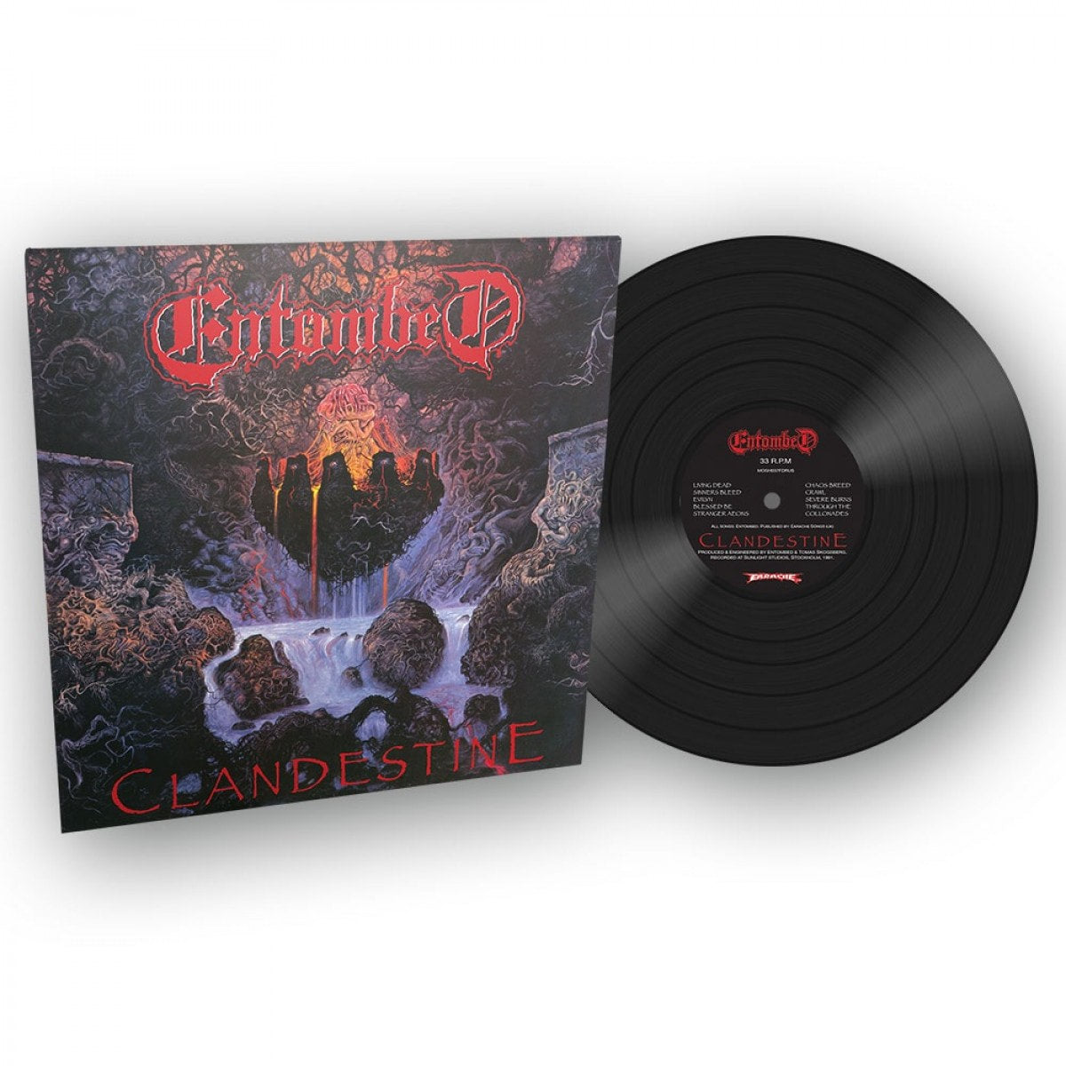entombed-clandestine-vinyle-lp-noir-r-dition-death-metal image 1