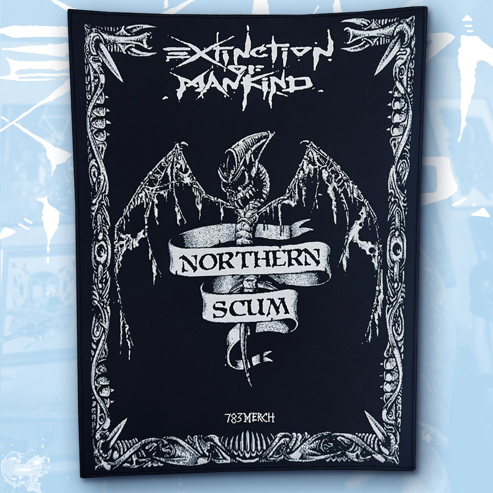 extinction-of-mankind-northern-scum-backpatch-noir image 4