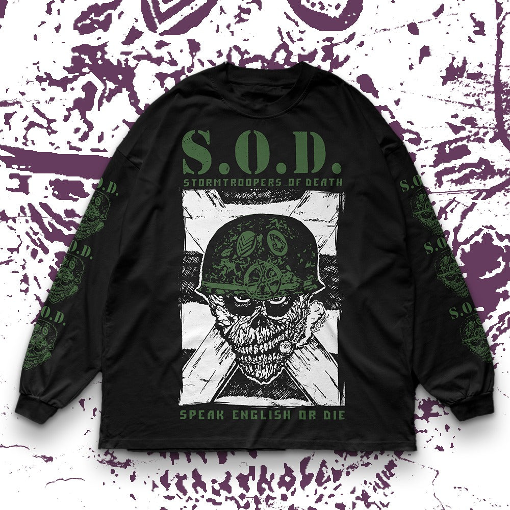 s-o-d-speak-english-or-die-sweat-manche-longue-taille-l image 2