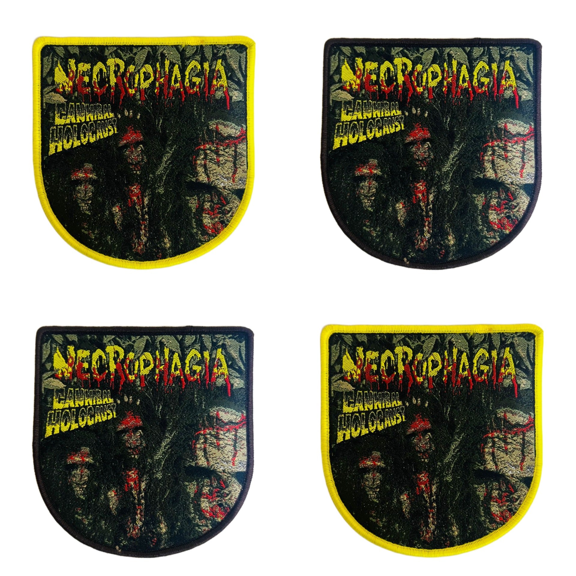 necrophagia-cannibal-holocaust-cusson-bordure-jaune image 1