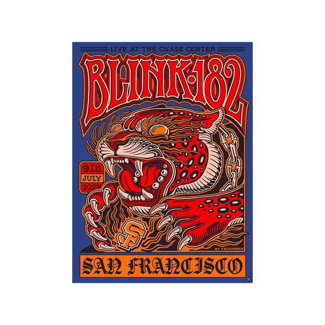 blink-182-san-francisco-tour-poster-affiche-18x24-s-rigraphi-e image 1