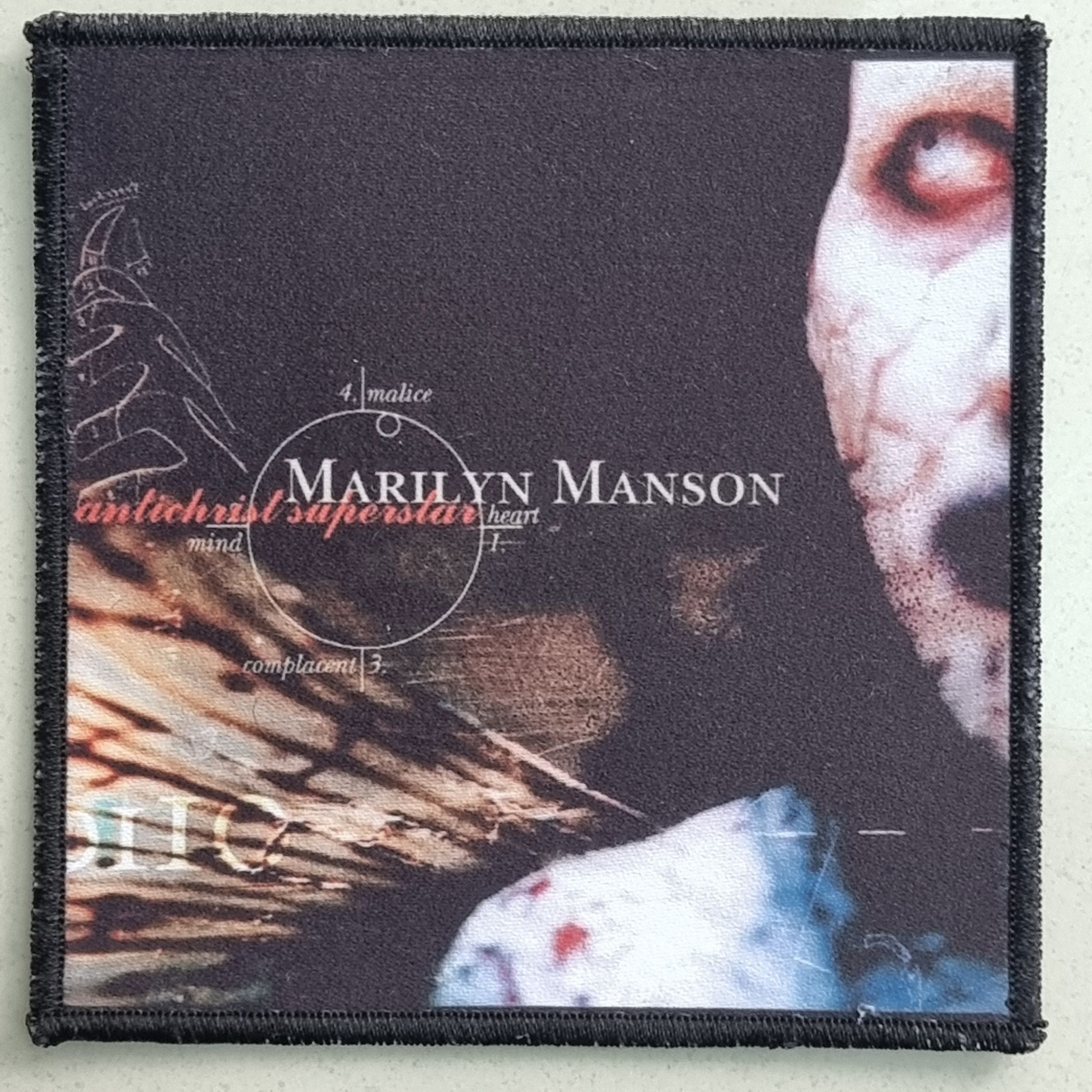 marilyn-manson-antichrist-superstar-patch-petit-logo-rock image 1