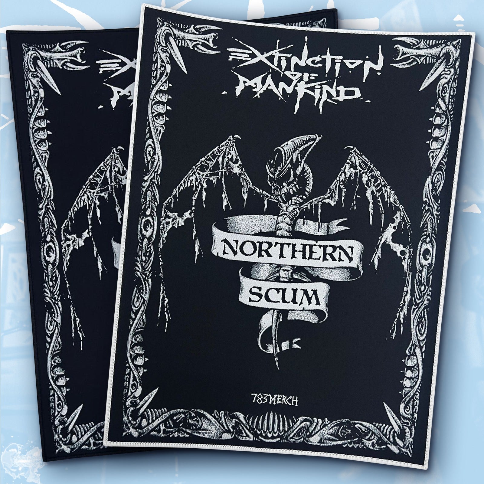 extinction-of-mankind-northern-scum-backpatch-noir image 1