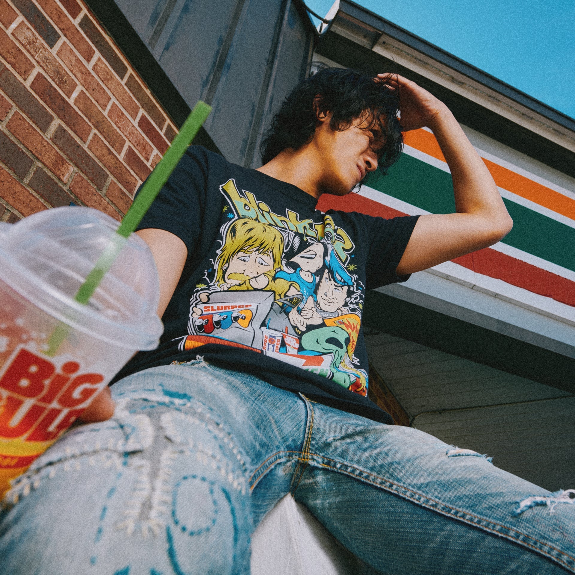 blink-182-take-it-to-eleven-t-shirt-noir-7-eleven image 2
