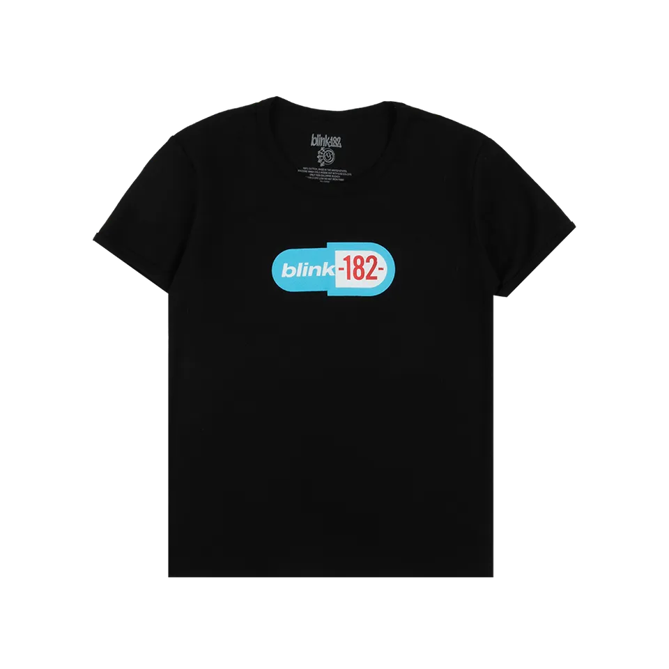blink-182-enema-baby-tee-noir-court-logo image 1