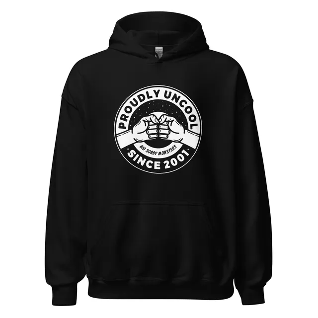 proudly-uncool-hoodie-sweat-capuche-noir-taille-l image 1