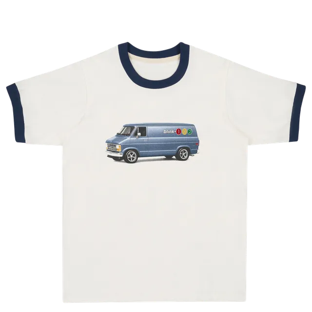 blink-182-rock-show-van-t-shirt-ringer-blanc image 1