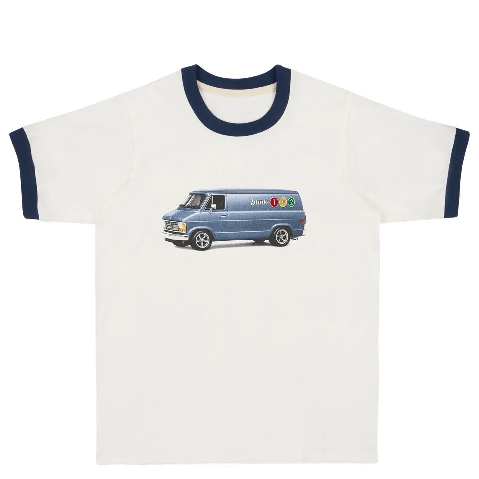 blink-182-rock-show-van-t-shirt-ringer-blanc image 1