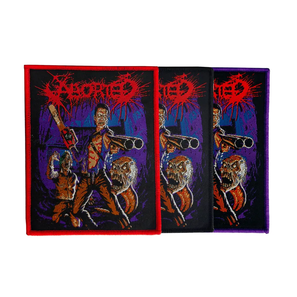 783punx-aborted-the-necrotic-manifesto-patch-tiss-bordure-rouge image 1