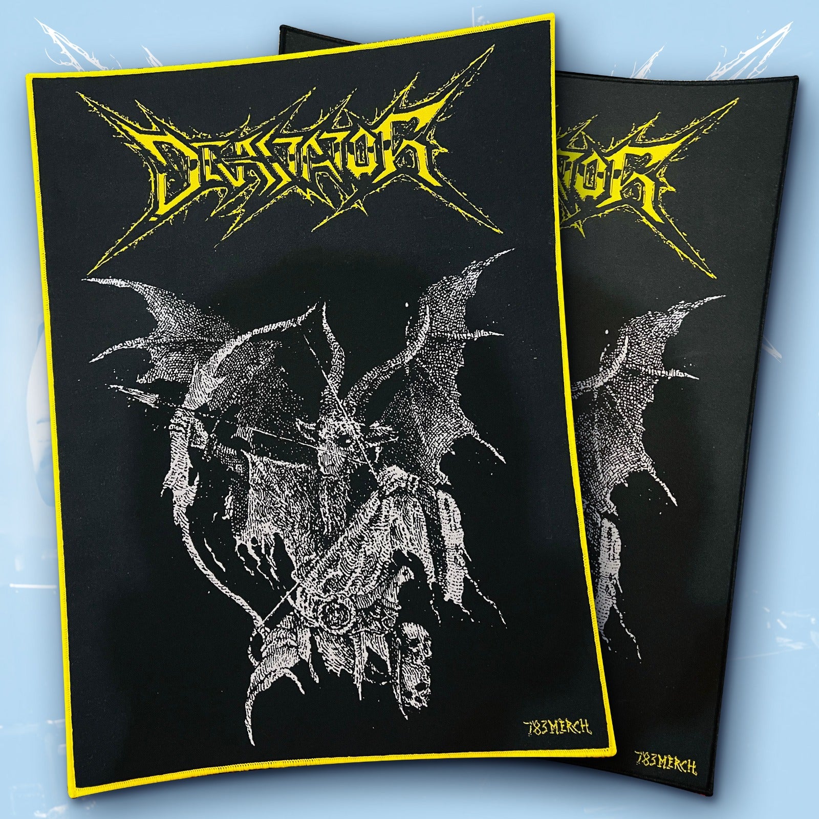 devastator-fallen-angel-backpatch-tiss-bord-noir image 1