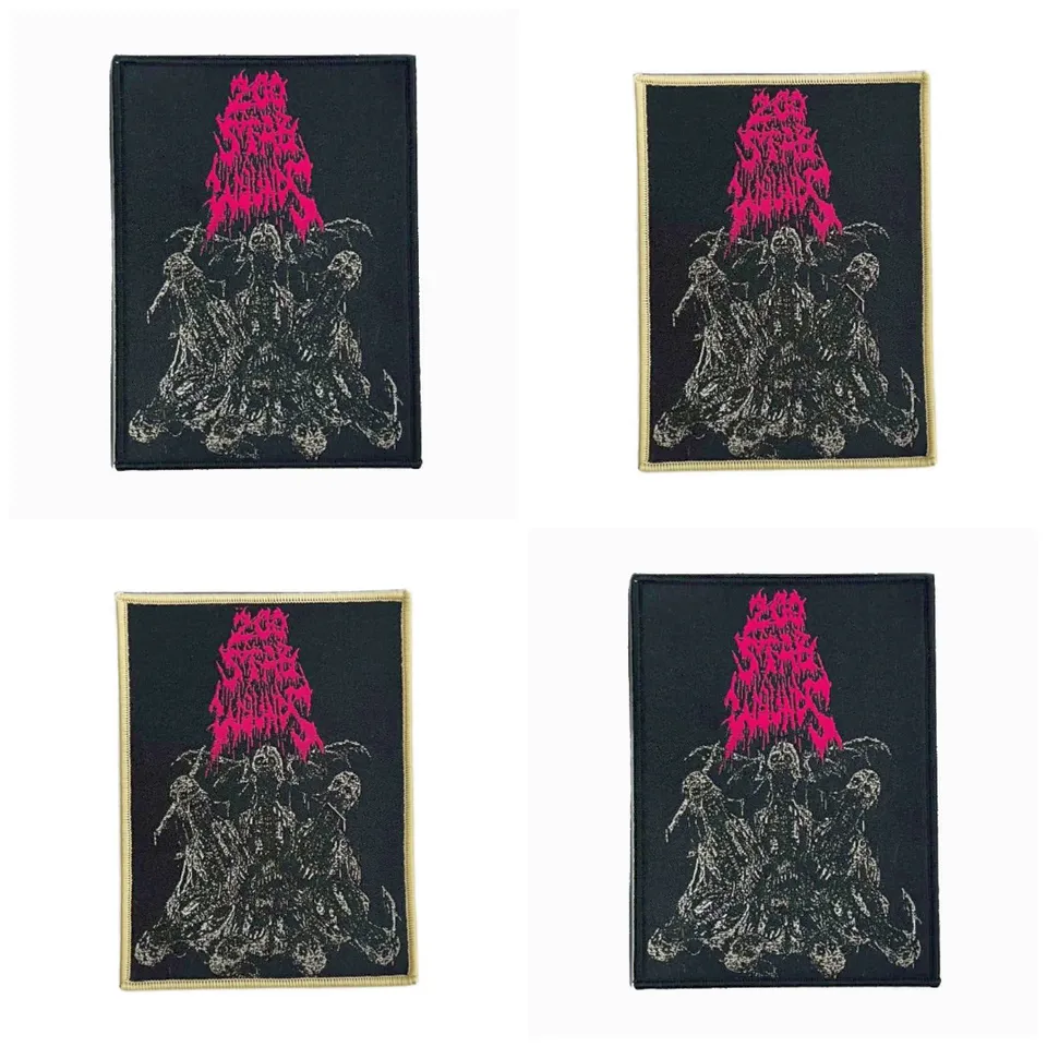 200-stab-wounds-wing-skulls-petit-patch-tiss-noir image 1