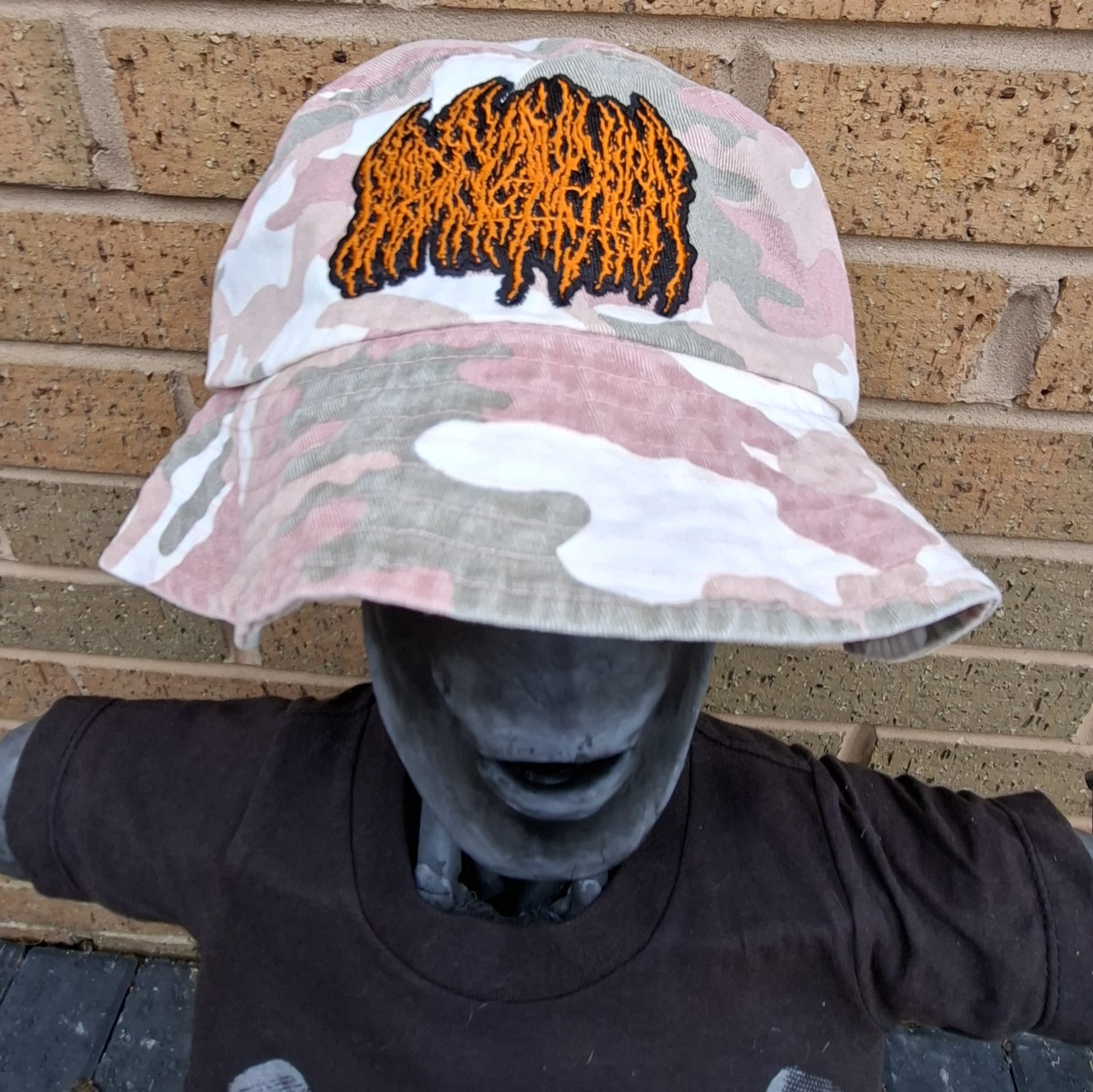 blood-incantation-logo-bucket-hat-pink-camo-orange image 1